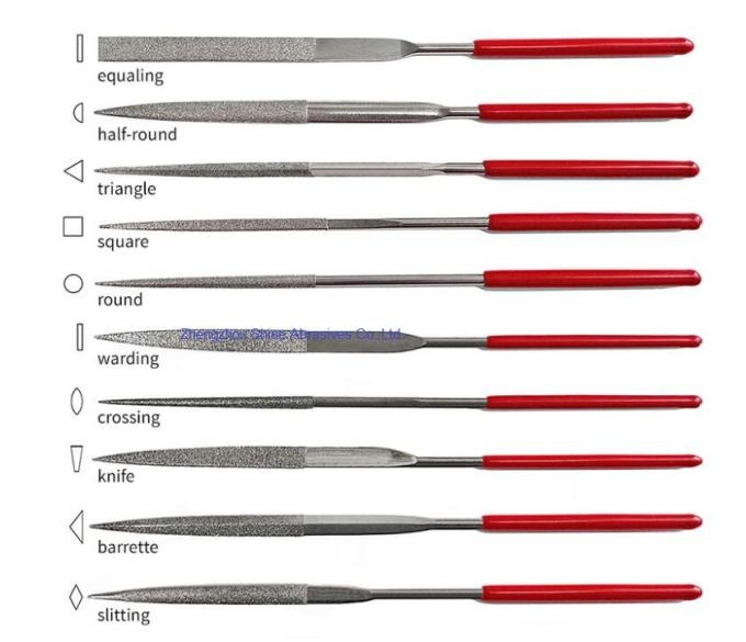 10 Piece Diamond Needle File Set 5mm Shank For Jewelry Filing Glass ...