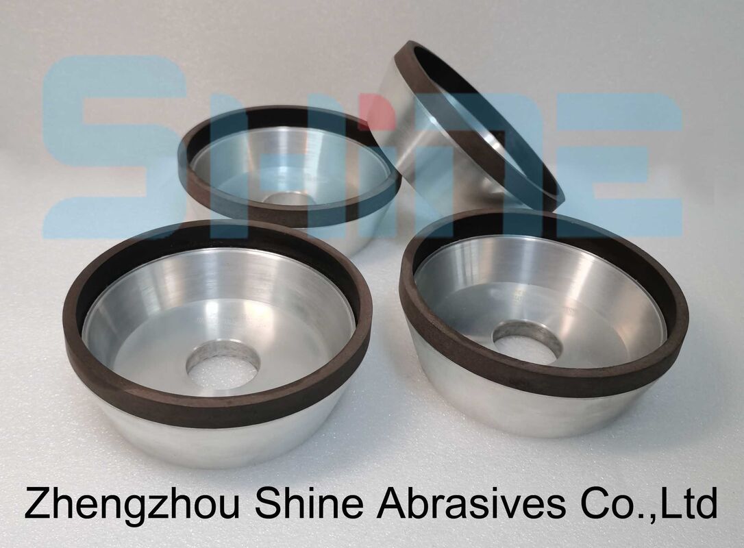 150mm 6A2 Resin Bond Diamond Cup Wheel 100 Grit For Ferrite Magnetic Core Grinding